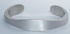 Vintage Speidel Cuff Bracelet ID Identity Engravable Brushed Silver Tone