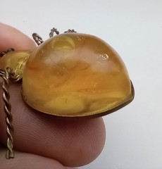 Vintage Spider Brooch Amber Color Resin. Made in the USSR