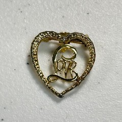 Vintage Gerry’s Heart Love Brooch Gold Tone Rhinestone Open Heart Signed Pin