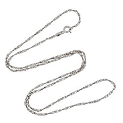 Vintage Italy Sterling Silver 925 2.0mm Serpentine Link Chain Necklace 24″