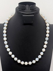 Vintage Opalite 10mm Bead Necklace 21″L Beautiful!