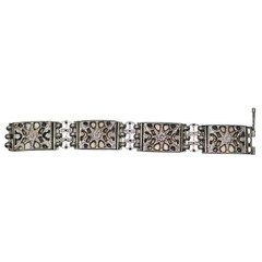 1942 WWII Operation Torch Casablanca Morocco Riveted Mixed Metal Gold Bracelet