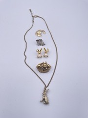Mixed Vtg Rabbit Avon Unbranded Jewelry Lot Earrings Chain Necklace Brooch Pins