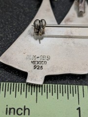 Sterling Silver Brass Christmas Trees Pendant Brooch