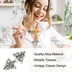 Cloak Clasp, 2Pcs Alloy Sweater Clips Retro Cardigan Buckles, Style 3