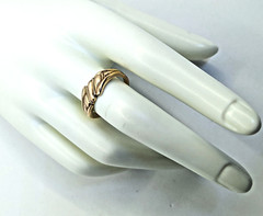Vintage Luxury RING Silver 925 with Gilding -size: 9US (19mm) | Ukraine | #95