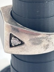 Vintage Avon Sterling Silver 925 Black Onyx Ring Mens Size 11.75 Signed