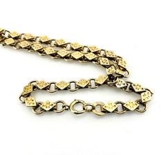 Antique Victorian Gold Filled Book Chain Necklace Locket Clasp 15 Inch