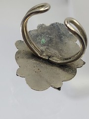 Vintage Rare Micro Mosiac Floral Tile Small Italian Handmade Wrap Ring Size 6