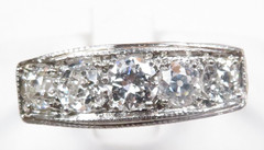 Antique Art Deco Diamond Engagement Ring Platinum Size 7 UK-N1/2 EGL USA 1.05CT