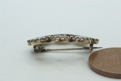 GOLD GARNET CIRCLET BROOCH – ANTIQUE ENGLISH c1830