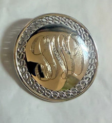 VTG – Monogram Pin Brooch – Initials S N D – Sterling Silver Bar – Marked 1.25″
