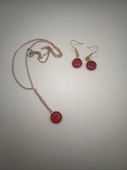 vintage bead necklaces red glass