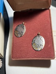 Vintage reed & barton damascene owl 24kt electroplate owl earrings
