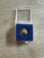 Vintage Pin – MWA 50 – Gold Tone Metal Religious