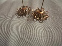 Vintage Trifari Goldtone Flower stud post Earrings