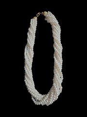 Vintage Faux Pear Torsade Choker Necklace 1950’s 17 In