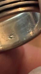 Vintage 925 Sterling Silver Greek Key Fidget Spinner Band Ring US Size 12, 10.8g