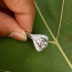 Art Deco Style Lab Created Diamond Bezel Set 14K White Gold FN Engagement Ring