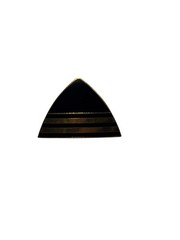 Vintage Skye Gold Tone Black Enamel Elegant Triangle Pierced Stud Earrings