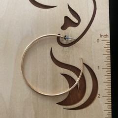 Earrings Hoops Gold Tone Everyday Basic Modern Chic Minimalist Thin Y2K Glam