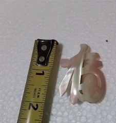 Vintage Chinese Mother of Pearl “Blessing, Good Fortune, Luck” brooch Pin