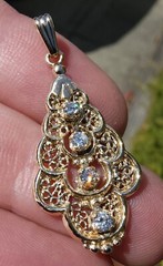 14k Drop Pendant & 0.24tcw Diamonds 🔥 Modified Reclaimed Vintage 🔥 VIDEO