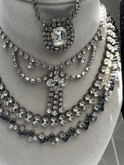 Vintage Rhinestone Jewelry Lot Earrings Brooches Necklace Bracelets Multicolor