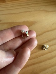 Vintage Forget Me Not Earrings Push On-Cuff *See Description*