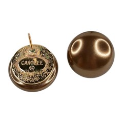 CAROL LEE Earrings Post Stud Button Brown Vintage Everyday Jewelry