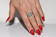 3.50Ct Art Deco Style Lab Created Diamond Anniversary 14K White Gold Finish Ring
