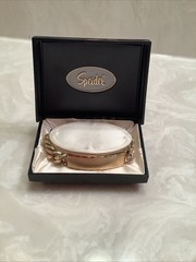 SPEIDEL ID Bracelet USA Brushed Gold Tone 9” Link Bracelet NIB