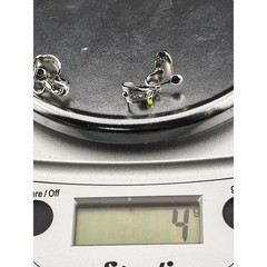 Vintage 50’s Sorrento Sterling Silver & AB Crystal Filigree Screwback Earrings