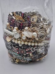 Mixed Wearable Jewelry Lot 26B Bag Vintage to Modern All Wearable 3 Lb 6 oz