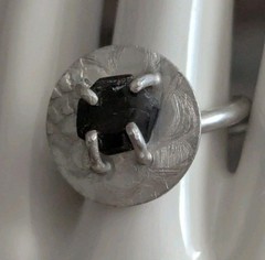 Vintage Silver Modernist Ring 7.5 Freeform Art Sculptural Irregular Handmade