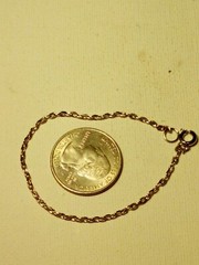 Vintage Silver Trace Bracelet Chain Great Condition Dainty Thin 6.25 In A 8