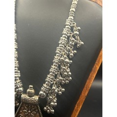 Vintage SE Asian Tribal Statement Pendant Necklace Cord Adjustable
