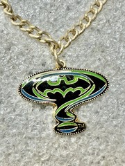 VTG 1994 Dc Comics BATMAN Forever Golden Charm Bracelet 7.5”