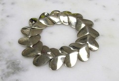 ESPO GP Sterling Silver Heart Link Bracelet w/ Magnetic Closure ~ 34.8g ~ 2-C195