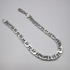 925 Italy Sterling Silver Vintage Mariner Anchor Link Bracelet Heavy Chain