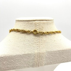 Vintage Gold Tone Brutalist Abstract Coral Textured Statement Pendant Necklace