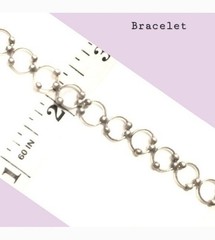Beautiful Bali Open Circle Beaded Ball Style 925 Sterling Silver Bracelet 10″