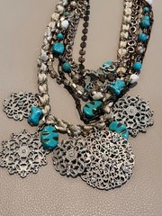 3 Vintage Statement Necklaces – Articulated Lion, Rhinestones, Mixed Materials