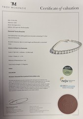 13.69ct Diamond Set 14k White Gold Tennis Bracelet 18cm Long Val $19540