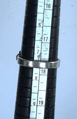 Vintage Sterling Silver Green Stone Ring Size 7.5 Southwestern Style Band