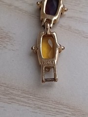 Vintage Gold Tone Monet Multi Gem Cocktail Bracelet 7″