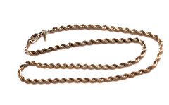 Vintage Revlon Rope Twisted Chain Necklace 18″ Silver Tone Costume 4mm Wide GUC