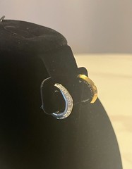 Givenchy Vintage Crystal Hoop Earrings + COA