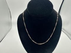 4.25g Vintage Sterling Silver 925 Twisted Curb Chain Necklace 20 in M
