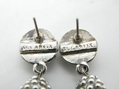 Vtg Sugarfix by Baublebar Signed Silver Tassel Beaded Women Earrings – 67c15